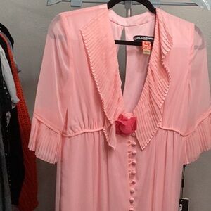 Karl Lagerfeld‎ Pink Dress with Ruffle Hem
